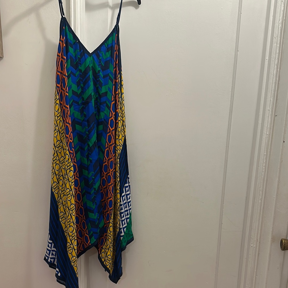 Jealous Tomato Multicolor Geometric Midi Dress - Preloved